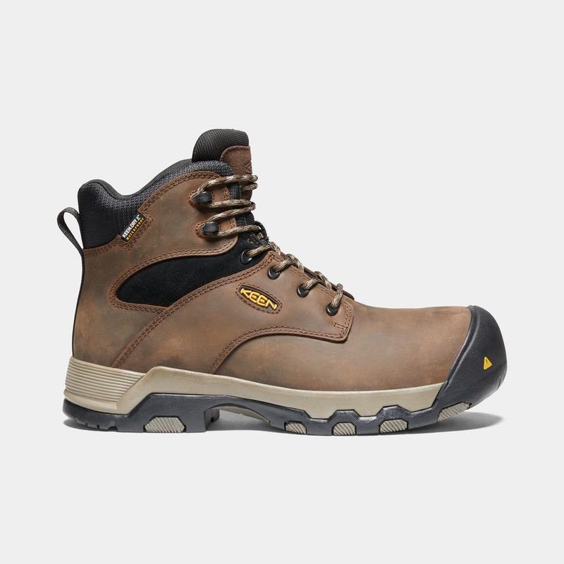 Botas De Trabajo Keen Rockford 6" Waterproof Composite Toe Para Hombre Marrom/Negros - Botas Keen Me